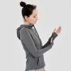 Frauen Sport Jacke Reißverschluss Yoga Mantel Schnelle trocken