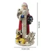 Kerstversiering Santa Claus Standbeeld Handgeschilderde Hars Ambachten Desktop Ornament voor Home Woonkamer Office Decor op voorraad
