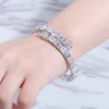 Hiphop smycken manschett kvinnor mens armband isade ut diamant armband guld silver mode armband lyxdesigner kubik zirkonium jud5880558