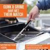 BBQ Grill Rengöringsborste Långt handtag Spring Grill Wire Borste med skrapa Multifunktionell borste Rostfritt stålverktyg av Sea RRE13188