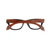 Monture de lunettes de Style gothique rétro, verres optiques en bois fabriqués à la main, monture en acétate de haute qualité, jambes en bois de rose naturel, rivet de décoration