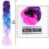 24 pouces Jumbo Tressage Cheveux 5 pcs Kanekalon Cheveux Nature Pure Couleur Haute Température Tressage Synthétique Hair8023036