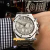 Nouveau 44 mm Miyota Quartz Chronographe Montre Homme Cadran Blanc Noir Sous-cadran Chronomètre Bracelet En Acier Inoxydable Chronomètre Saphir Sport Montres PureTime B16B 1