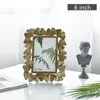 Cutelife Nordic Gold Ginkgo Metal Painting Poster Poster frame Diy Wall Po frame Vintage Baby Family Home Decoratie frame 201111