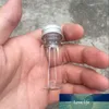 Mini bottiglie di vetro da 22 * 50 * 13mm da 10 ml con tappo in metallo Vasetti di fiale di vetro per piccole bottiglie vuote da 100 pezzi