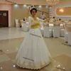 Традиционные албанские CAFTAN вечерние платья золотые кружева робичка De Soirée de Mariage с длинным рукавом Applique Prom Dress Vestidos Pormale