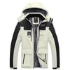 冬の暖かい防水ジャケット男性の街路壁パーカーのコートを覆うウィンドルーフハットスノーオーバーコート服プラスサイズ8xl 220301