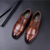 Chaussures appartements pour hommes marque mode de mode robe de mariage mariage travail formelle chaussures d'affaires pointus orteil à lacets