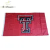 NCAA Texas Tech Red Raiders Flag 3 * 5ft (90cm * 150cm) البوليستر العلم راية الديكور تحلق المنزل حديقة العلم هدايا احتفالية