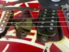 Edward Eddie Van Halen Heavy Relic Red Franken gitara elektryczna czarno-białe paski, klonowy gryf w kształcie ST, nakrętka blokująca Tremolo Floyd Rose