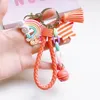 Young girl rainbow key rings school bag Lollipop pendant Keychain Bag hangs fashion jewelry