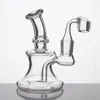 5 "Hookhs Glass Water Pipe Free Bowl 75mm Podstawa Dia 14mm Kobiet Wysokość Banger Wieszak Wieszak Nail DAB Oil Rigs Bongs 022