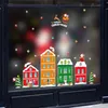 Large Size Merry Christmas Wall Stickers Fashion Santa Claus Window Room Decoration PVC Vinyl Year Home Decor Removable Y201020