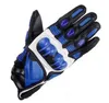 Guantes de cuero, guantes de carreras de motos, guantes protectores de cuero para ciclistas de cross-country