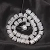 THE BLING KING Sugar Cube Cubic Zirconia Tennis Lovely Top Quality Hiphop Collar Luxury Full Iced Out CZ Jewelry 220214