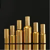 15pcs Gold Glass Essential Huile Essential Bouteilles Vial Cosmetic Serum Emballage Pumpe Lotion Pompe ATomizer Bouteille Papillage