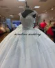 Lichtblauw Off Shoulder Kralen Prinses Quinceanera Jurk Baljurk Sweet 15 Partij Jassen Applicaties Kant Custom Mexicaanse Prom Dress