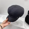 القبعة الفاخرة Beret Wool Octagonal Cap Lady Massion Item Wool Leather Titching Christmas Pring Spring Autumn Winter Accessories C5197928