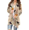 Sexy moda mujer calabaza invierno otoño suéteres cárdigan manga larga colores rayas lana suéteres Halloween abrigo tamaño S-2XL