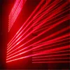 4 SZTUK Profesjonalny Klub Ruchomy Head DJ Lazer Light 8 Heads Red lub Green Color DMX Beam Bar Laser Moving Head Light