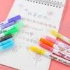 12 Magic Double Lines Art Markers Pen Out Line Fine Liner Marker Fineliner Calligraphy Lettering Color Scrapbooking s Y200709