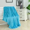 Beddowell Coral Fleece Blanket Solid Blue Polyester Plaid Bedsheet Single Doube Bed Queen King Size Couvertures en fausse fourrure sur le lit 201222