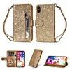 Card Holder PU Leather Wallet Case Glitter Sparkle Cover for samsung Galaxy s7 edge s8plus s9plus s10plus s20PLUS S20UItra Note8 9 10 10plus