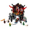 빌딩 블록 10806 809pcs Ninjago 시리즈 70643 벽돌 부활 사원이 포함되어 어린이를위한 그림 장난감 LJ200930321C