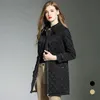 Cappotto spesso invernale da donna in vendita calda trench imbottito in cotone solido di design di lusso giacca lunga argyle stile britannico vintage