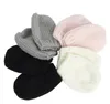Baby hatt vants set stickade tjejer beanie cap handskar 2st vinter varma pojkar pompom hattar mode tillbehör 4 färger dw6068