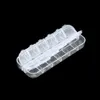 12 Cell tom transparent plastförvaringspärlor för förvaring av falska glitter strass glänsande ark riktad blomma eller annan nagelkonstprodukt
