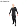 Tuta calda Body Costume Elasticizzato Completo in pelle con piedi per tutto il corpo Mens Unitard Lycra Spandex Tuta Zentai Catsuit Hoodless1