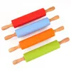 Antiadhésif Manche En Bois Silicone Rouleau À Pâtisserie Pâte À Farine Rouleau Cuisine Outil De Cuisson Accessoires De Cuisine Ménagers