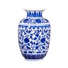 Vaso di porcellana blu e bianco Decorazione soggiorno composizione floreale artigianato decorativo antico Vasi di ceramica di Jingdezhen LJ2012291q