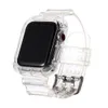 Neuankömmling Fluoreszierendes Farb-TPU-Uhrenarmband plus schützendes Uhrengehäuse 38 40 42 44 mm für iWatch 1 2 3 4 5 Abdeckung