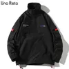 Una Reta Jackets Mens Hip Hop Brand Thin Tracksuit Coat Fashion Casual Streetwear Man Pattern Stitching Baseball Jacket 201127