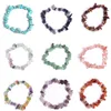Bracelet de brins de perles de cristal de guérison naturelle Sodalite Chip Gemstone 18cm Stretch Bijoux en pierre naturelle pour femmes filles Bracelets