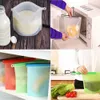 Reusable Silicone Food Storage Bags for Kitchen Vacuum Silicone Food Storage Bags Sealing Fresh Bag for Kitchen set of 2&4 201021