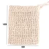 Natural Plant Fibres Exfoliating Mesh Soap Saver Sisal Soap Saver Bag Pouch Holder For Shower Bath Foaming And Drying Free Shipping