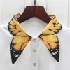Mulheres pura cor borboleta impressão lapela gargantilha colar camisa falsa falsa colar de 2018 novo wo jllvbr