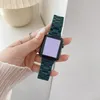 팔찌 스트랩 애플 시계 밴드 45mm 41mm 40mm 44mm 38mm 42mm 플라스틱 시계 밴드 iWatch 시리즈 7 6 5 SE 4 3 여성 PC 팔찌 액세서리