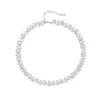 Weimanjingdian Nowe przybycie gruszka Cute Cubic Zirconia CZ Crystal Shinning Tennis Choker Naszyjnik dla kobiet Prezenty biżuterii 1638632