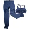 Lantech Yoga Setleri Spor Salonu Fitness Giyim Pantolon Spor Giyim Taytlar Yastıklı Pushup Sakinsiz Spor Sütyen Kadınlar 2 PCS Spor Takımları Set T200115