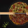 Narzędzia cukiernicze 36 cm Kitchen Pizza Cutter Ze Stali Nierdzewnej Drewniane Podwójne Uchwyt Dołowy Krajalnica Kniówka Cocina