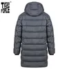 Tiger Force Men's Winter Jacket with Hooded Dark gray long Thick Business Casual Sports Thick Parka men coat 70701 201217