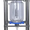 ZZKD 20Lラボはケトルリアクターコンデンサーをドロップしたフラスコのスターラーとラボ化学反応ダブルレイヤーガラスのシール付きフラスコ炒め物を供給します