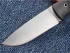 Couteau droit de survie de qualité supérieure D2 Satin Drop Point Point Pache pleine Tang G10 poignée de lame fixe avec gaine en cuir