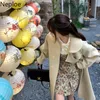 カジュアルドレスネプタイファッション偽2匹の男性のパッチワークフローラルVestido de Mujerヴィンテージスリムフィットローブ韓国のエレガントなミニドレス