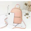 New Women Bag Lovely Leather Ladies Backpack School Shoulder Bag For Teenager Girls Mini Rucksack Casual235K