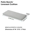 US stock 109*45*7cm Outdoor Recliner Cotton Pad Gray a14 a06